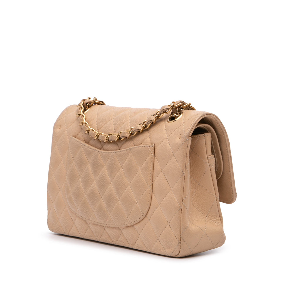 Medium Classic Caviar Double Flap Brown - Gaby Paris
