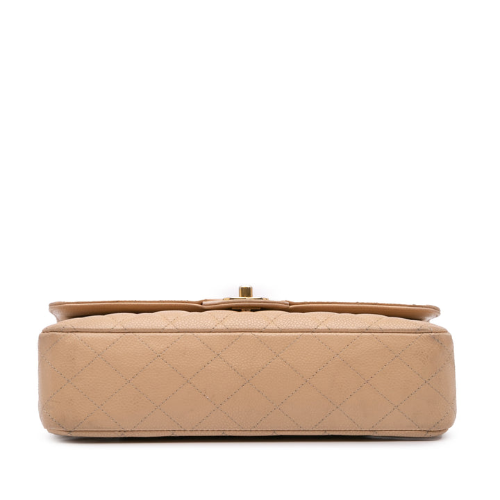 Medium Classic Caviar Double Flap Brown - Gaby Paris