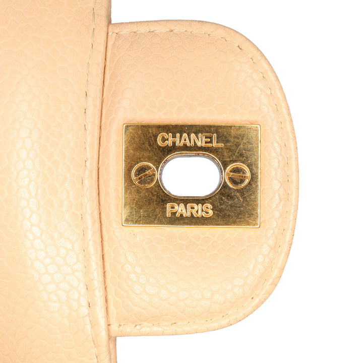 Medium Classic Caviar Double Flap Brown - Gaby Paris