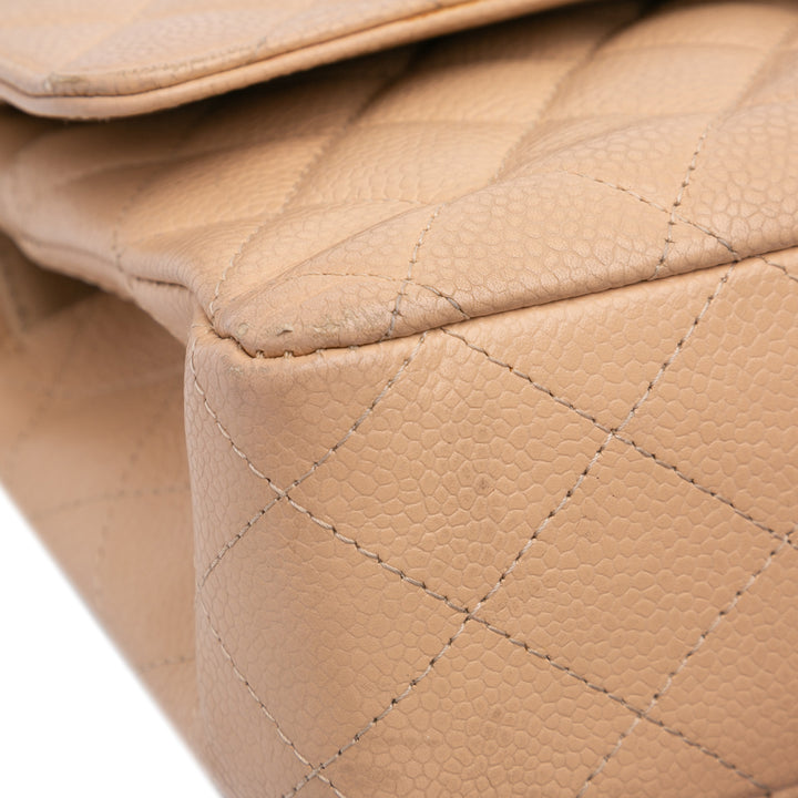 Medium Classic Caviar Double Flap Brown - Gaby Paris