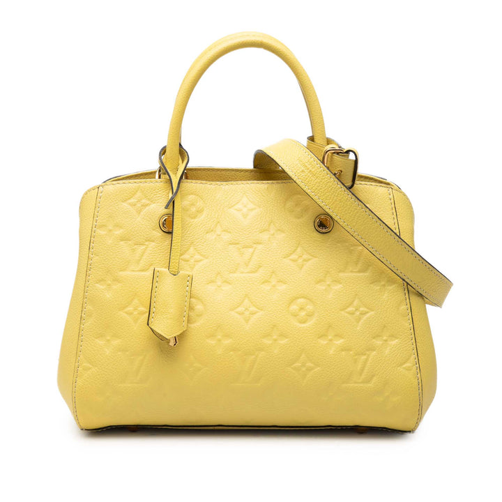 Louis Vuitton Montaigne BB Monogram Empreinte Jaune – vue principale – GABY PARIS