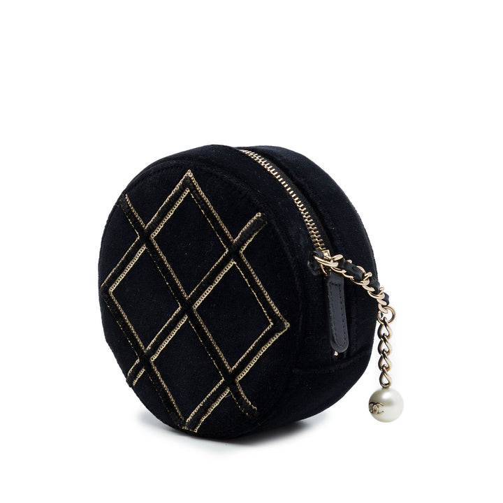 Chanel Perle Sequins Rond Sac Noir – vue 2 – GABY PARIS