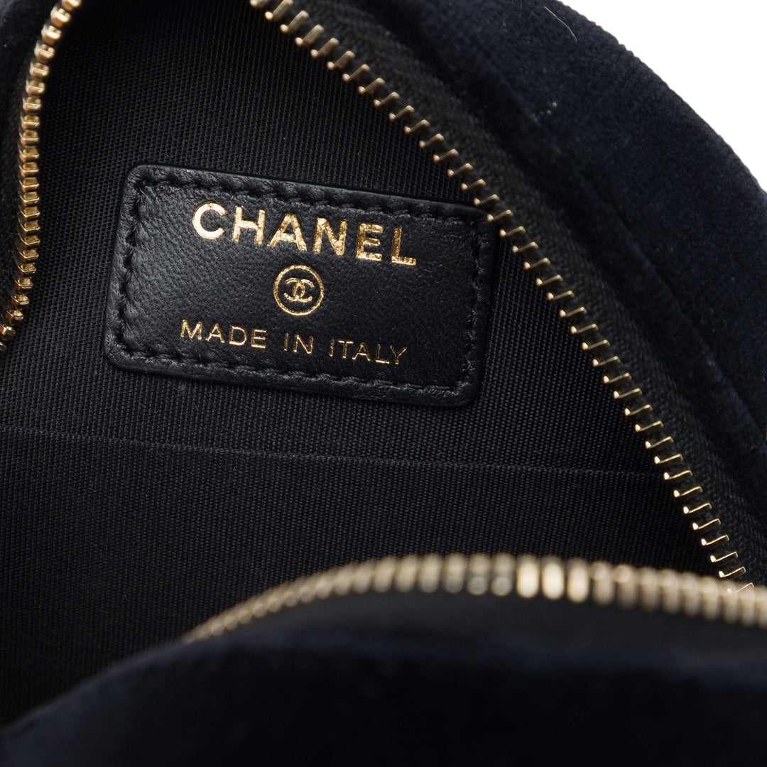 Chanel Perle Sequins Rond Sac Noir – vue 5 – GABY PARIS