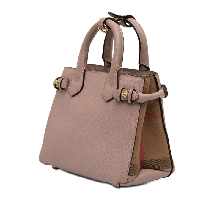 Burberry Small Cuir et House Check Banner Sac