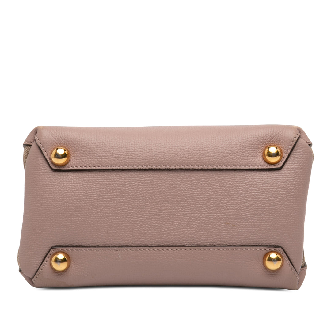 Burberry Small Cuir et House Check Banner Sac