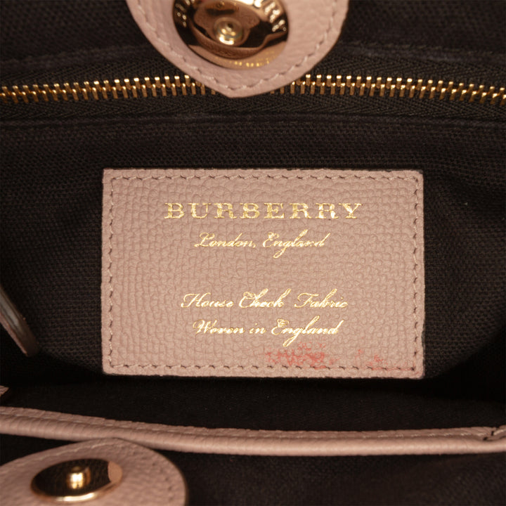 Burberry Small Cuir et House Check Banner Sac