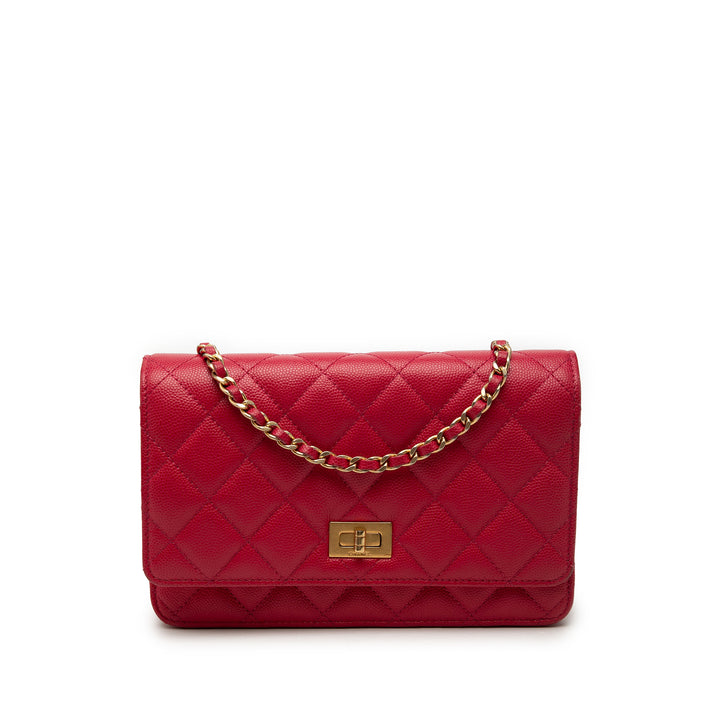 Chanel Matelassé Reissue 2.55 Wallet on Chain Cuir caviar