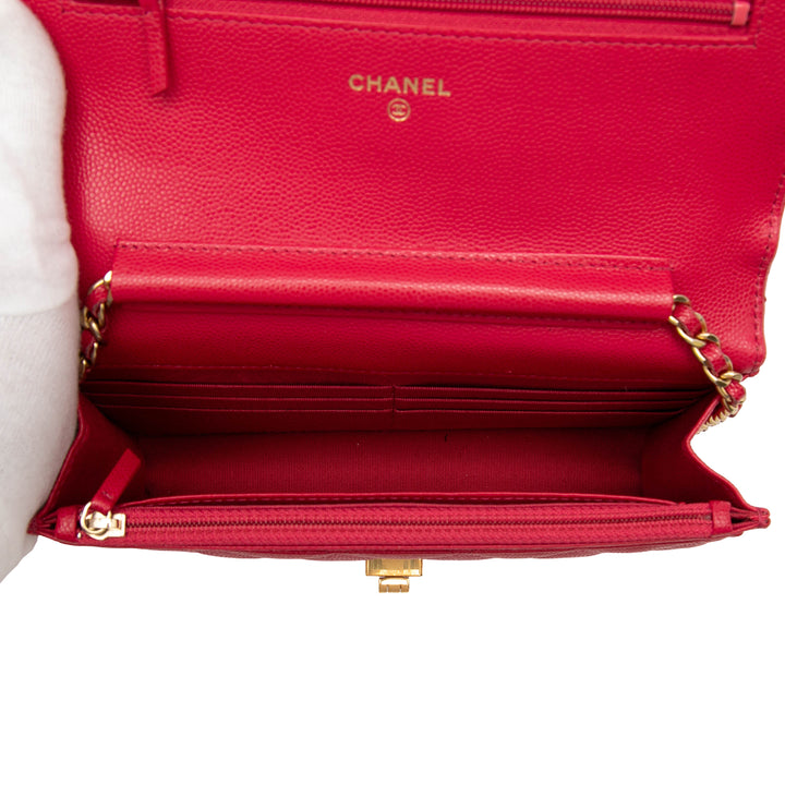 Chanel Matelassé Reissue 2.55 Wallet on Chain Cuir caviar