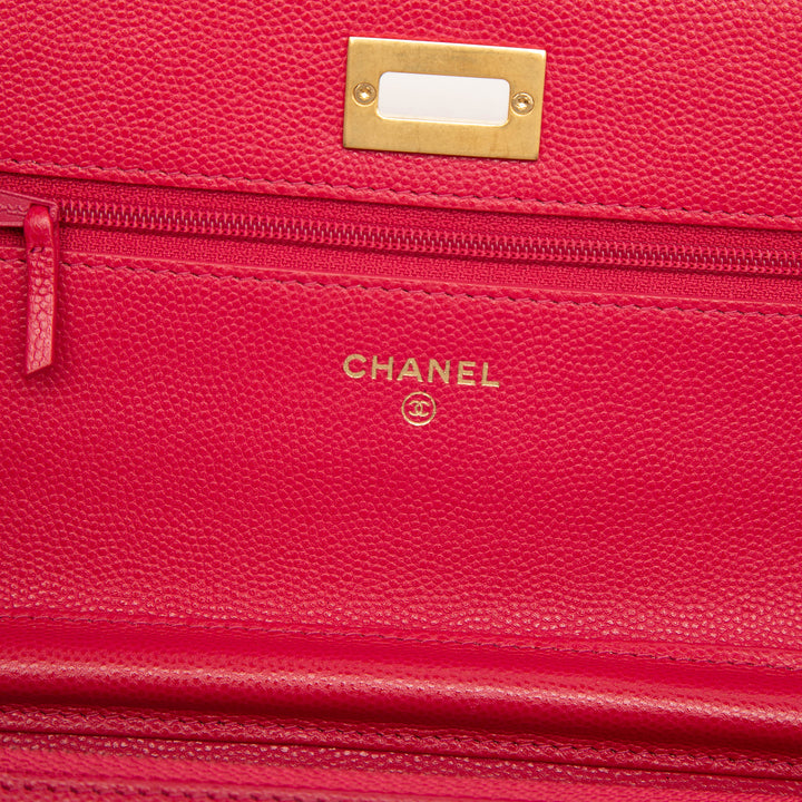 Chanel Matelassé Reissue 2.55 Wallet on Chain Cuir caviar