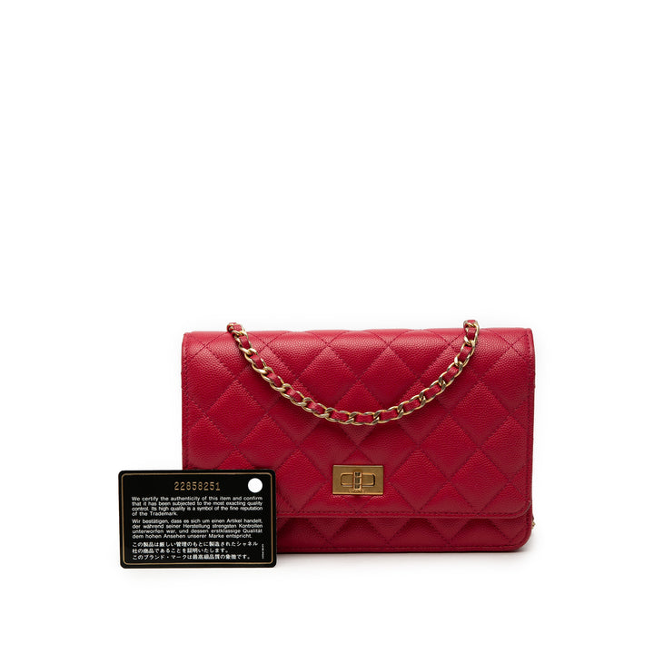 Chanel Matelassé Reissue 2.55 Wallet on Chain Cuir caviar