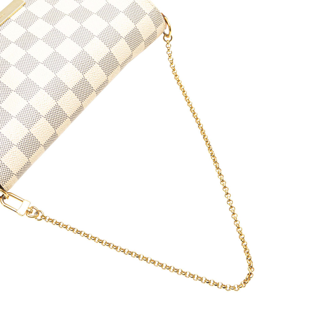 Damier Azur Favorite PM White - Gaby Paris