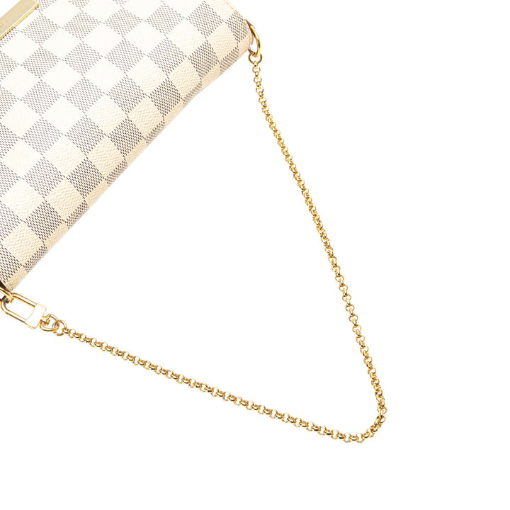 Damier Azur Favorite PM White - Gaby Paris