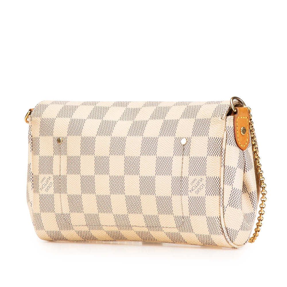 Damier Azur Favorite PM White - Gaby Paris