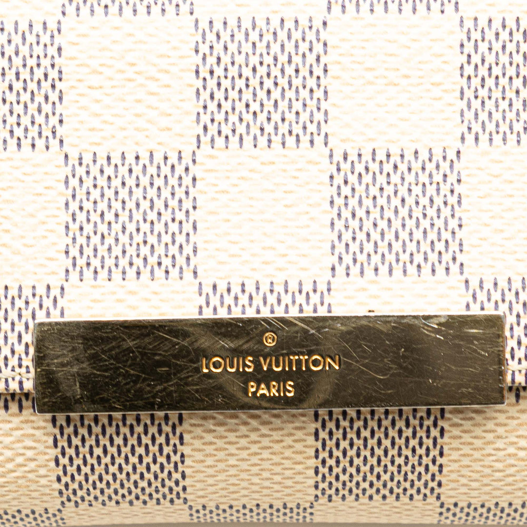 Damier Azur Favorite PM White - Gaby Paris