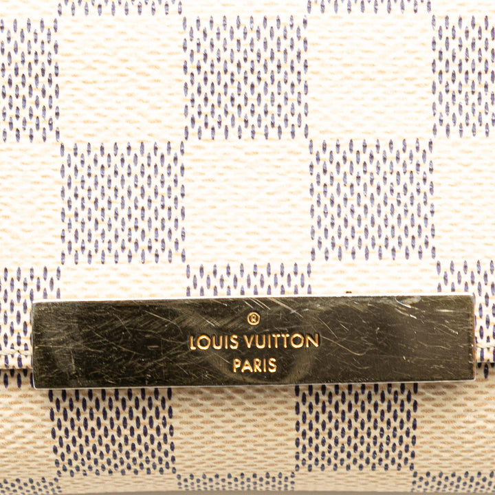 Damier Azur Favorite PM White - Gaby Paris