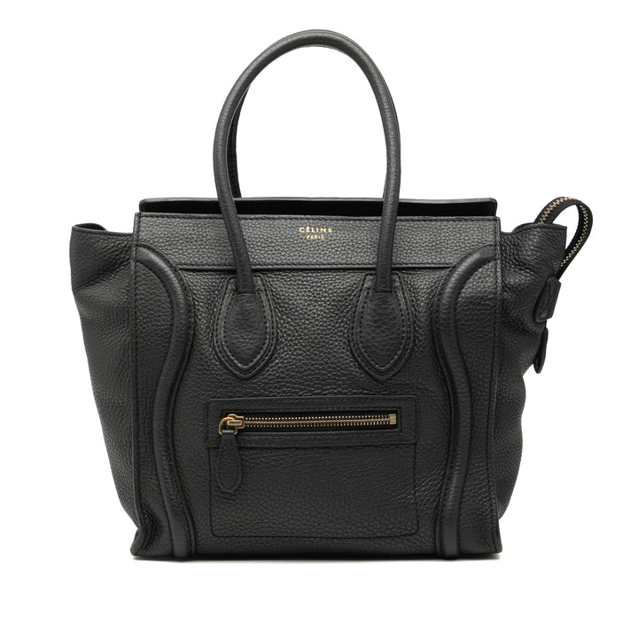 Celine Micro Drummed Cuir de veau Luggage Cabas