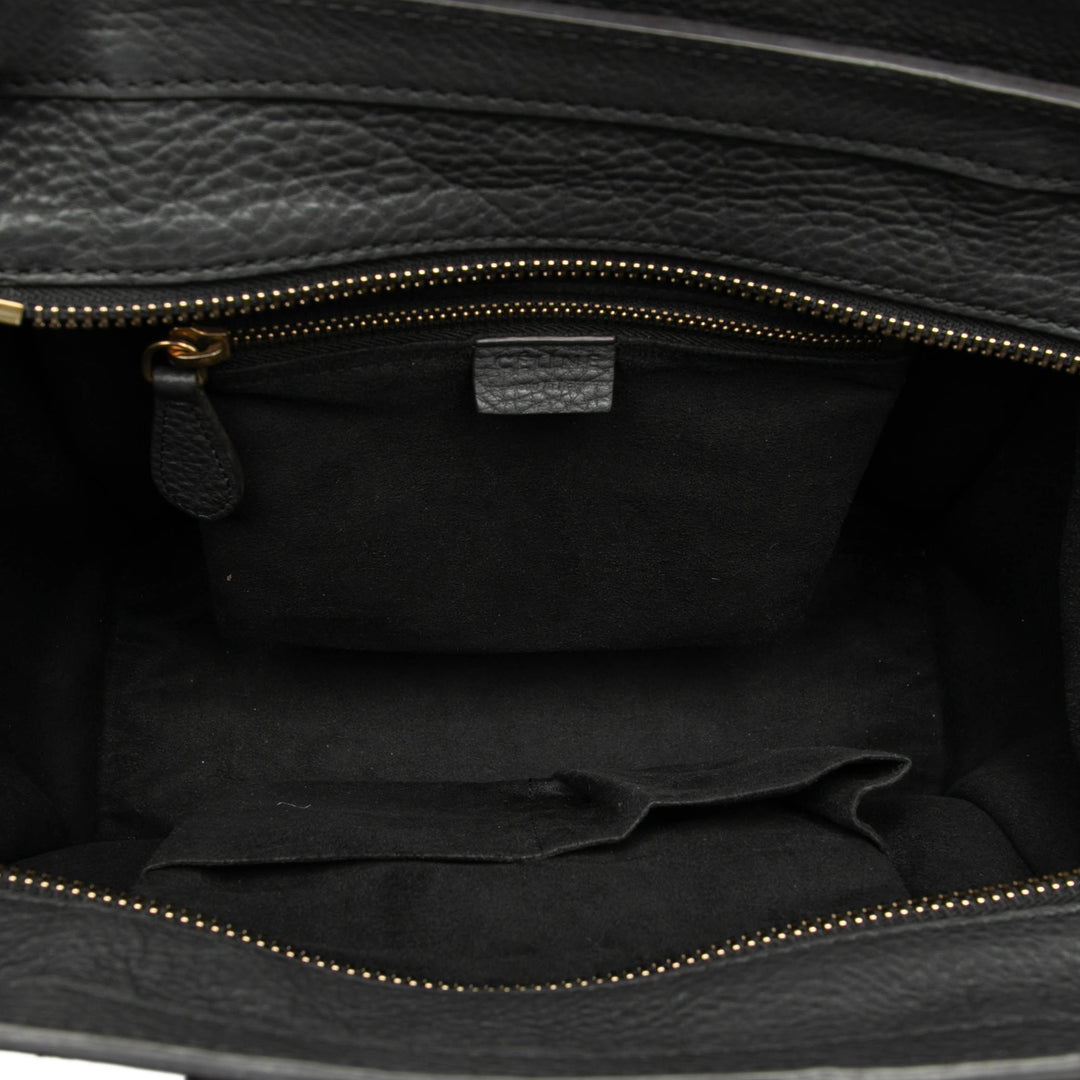 Celine Micro Drummed Cuir de veau Luggage Cabas