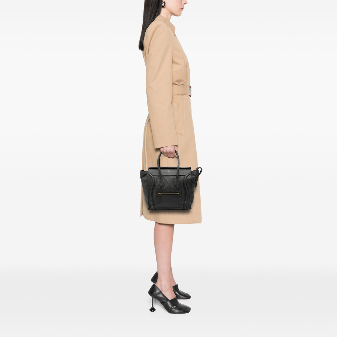 Celine Micro Drummed Cuir de veau Luggage Cabas
