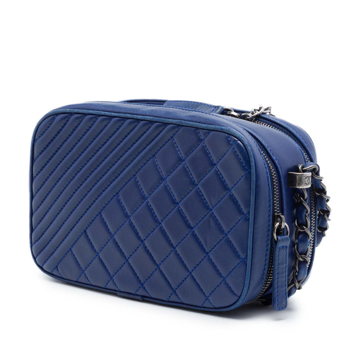 Chanel Matelassé Coco Boy Sac caméra Petit Cuir d'agneau