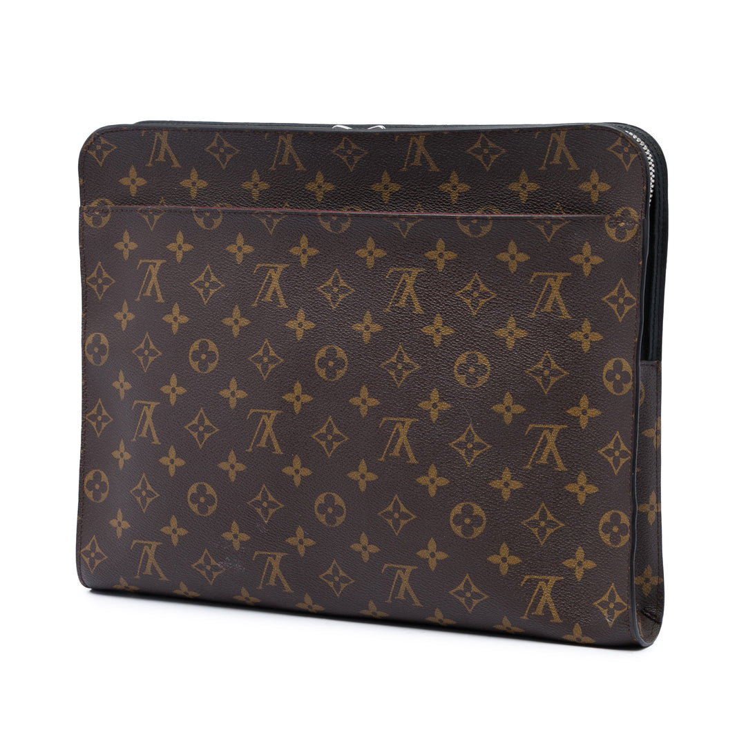 Macassar Portfolio Étui Monogram Marron