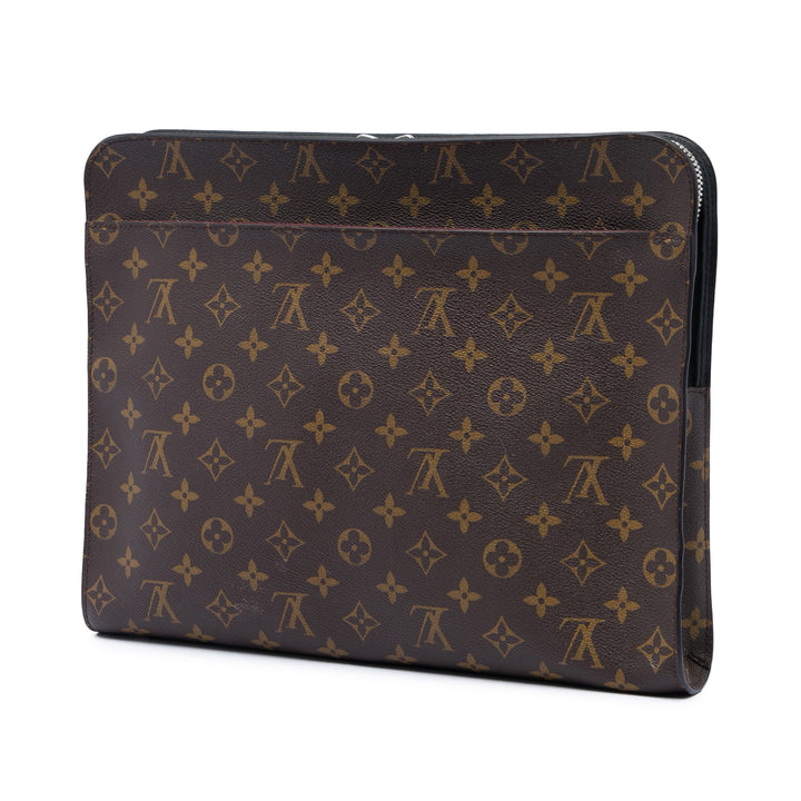 Macassar Portfolio Étui Monogram Marron