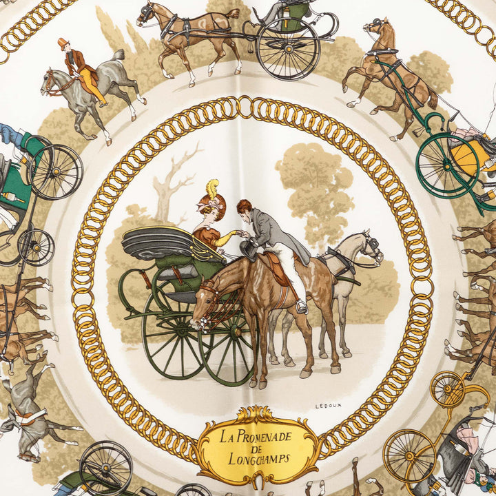 Hermès La Promenade de Longchamps Soie Foulard 90