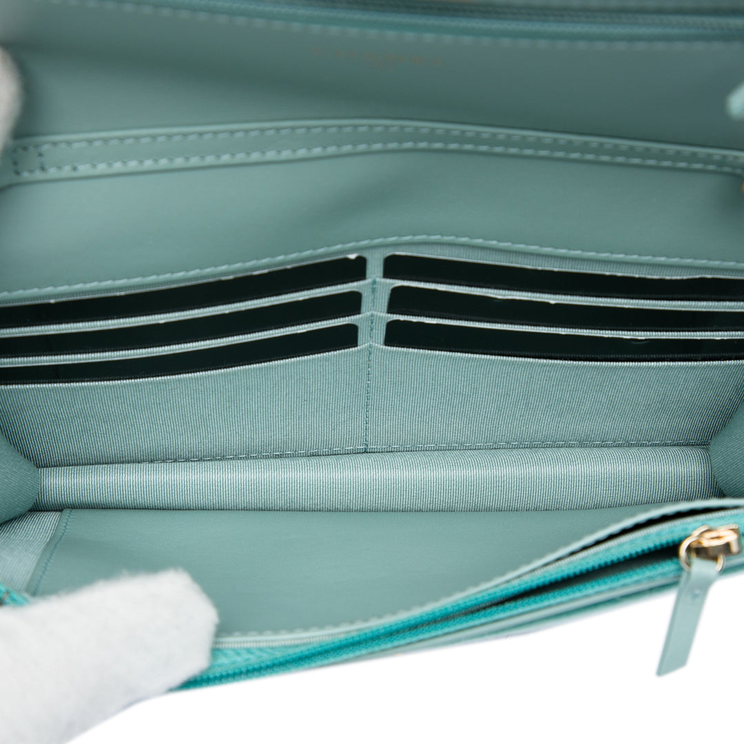 Matelassé Reissue 2.55 Wallet on Chain Bleu