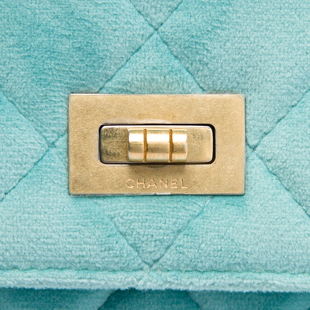 Matelassé Reissue 2.55 Wallet on Chain Bleu