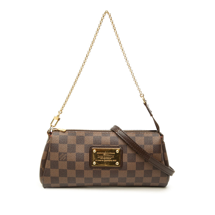 Louis Vuitton Sac à main Eva Damier Ébène Marron – vue principale – GABY PARIS