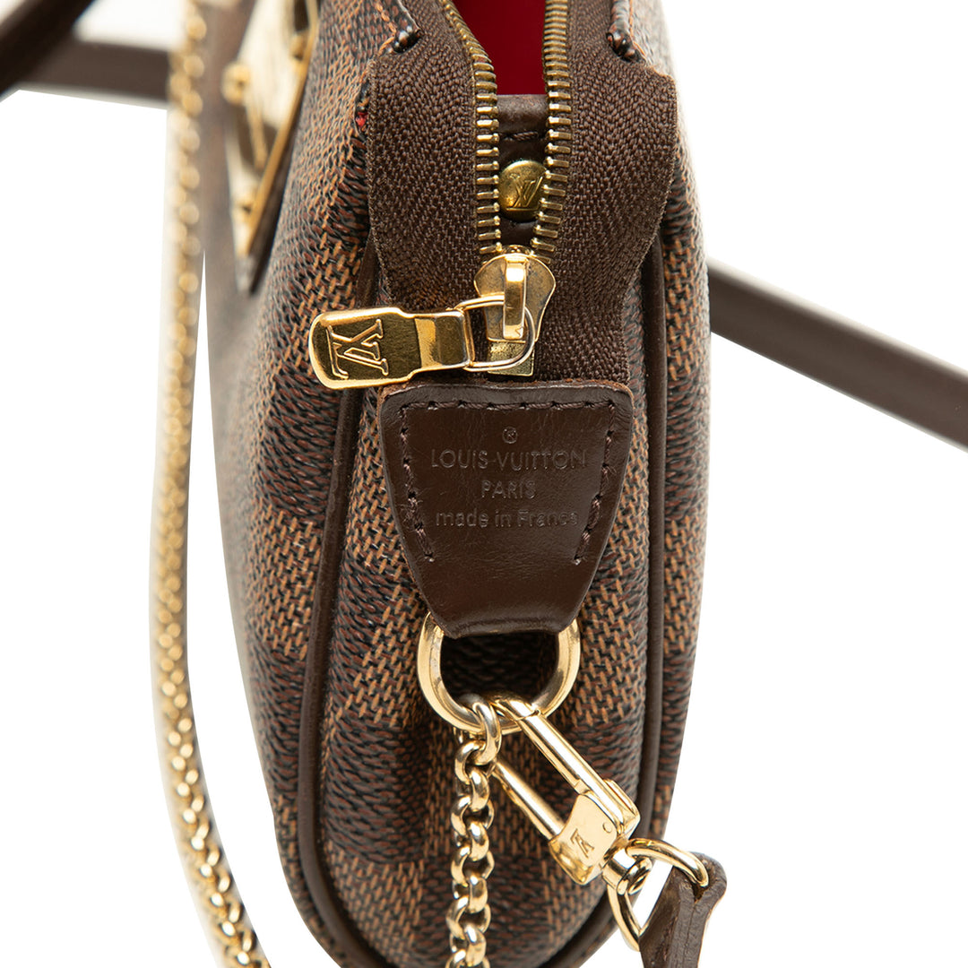 Louis Vuitton Sac à main Eva Damier Ébène Marron – vue 6 – GABY PARIS
