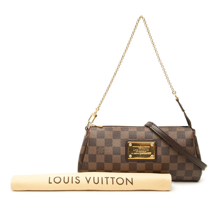 Louis Vuitton Sac à main Eva Damier Ébène Marron – vue 8 – GABY PARIS