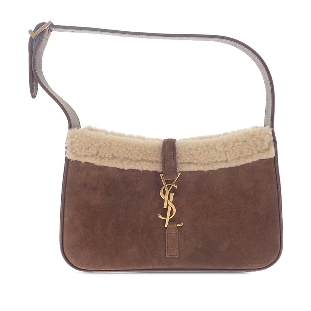 Saint Laurent Shearling à finitions Le 5 a 7 Marron – vue principale – GABY PARIS