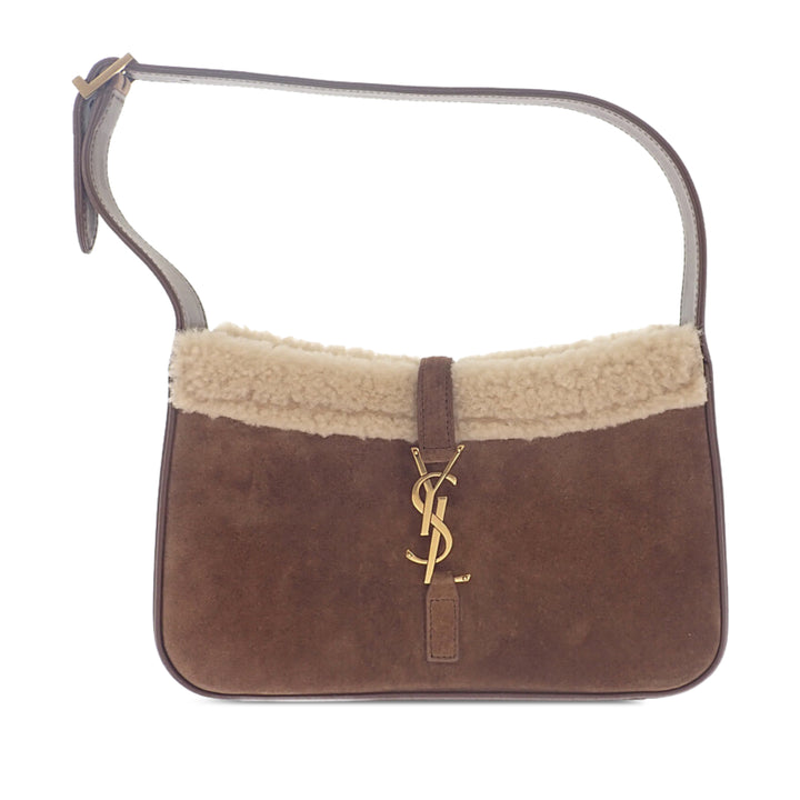 Saint Laurent Shearling à finitions Le 5 a 7 Marron – vue principale – GABY PARIS