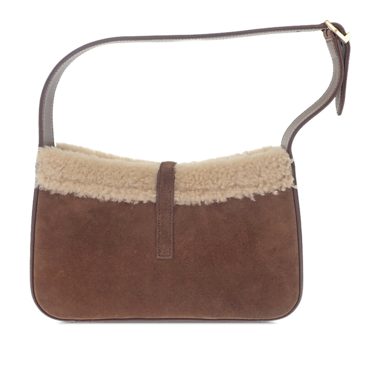 Saint Laurent Shearling à finitions Le 5 a 7 Marron – vue 2 – GABY PARIS