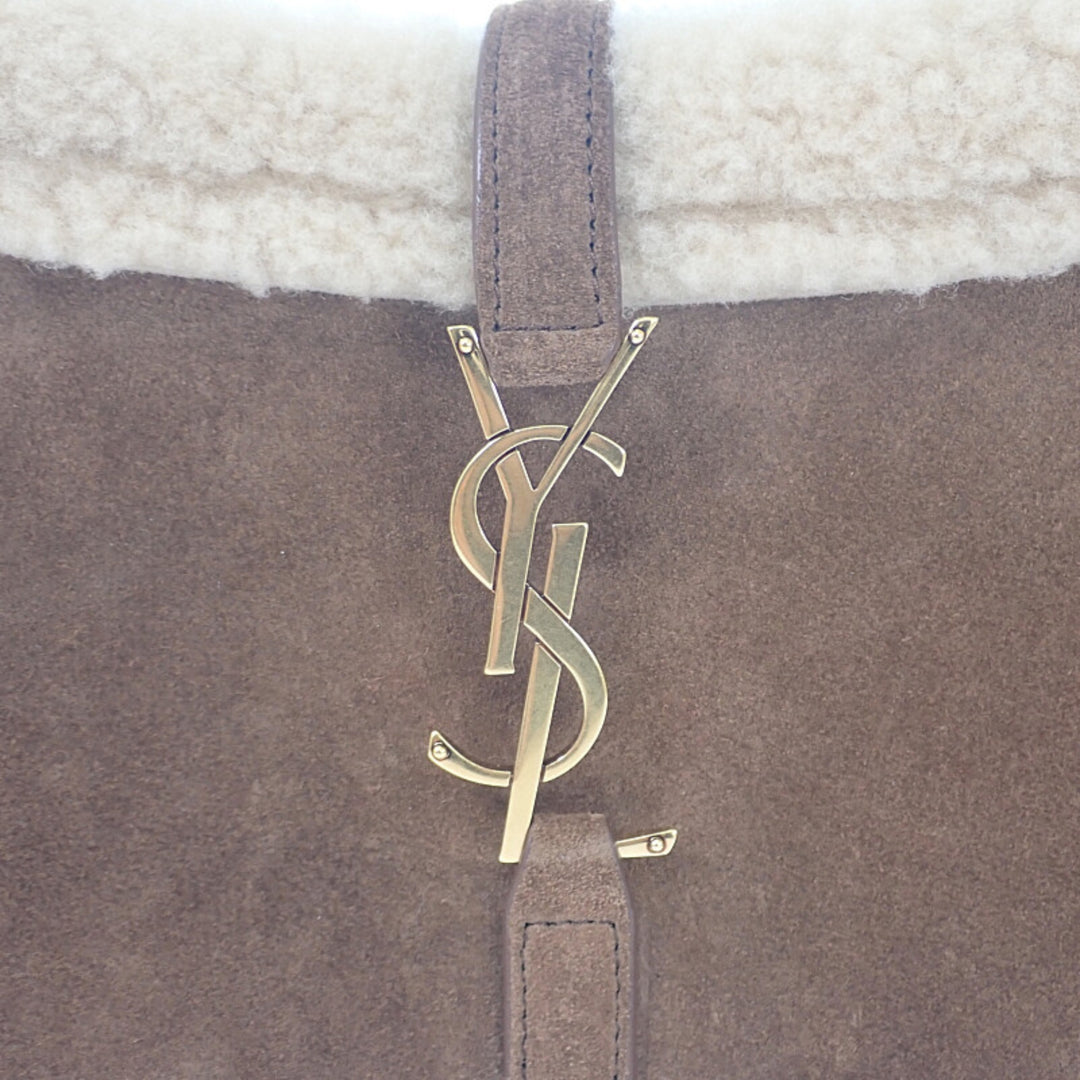 Saint Laurent Shearling à finitions Le 5 a 7 Marron – vue 6 – GABY PARIS