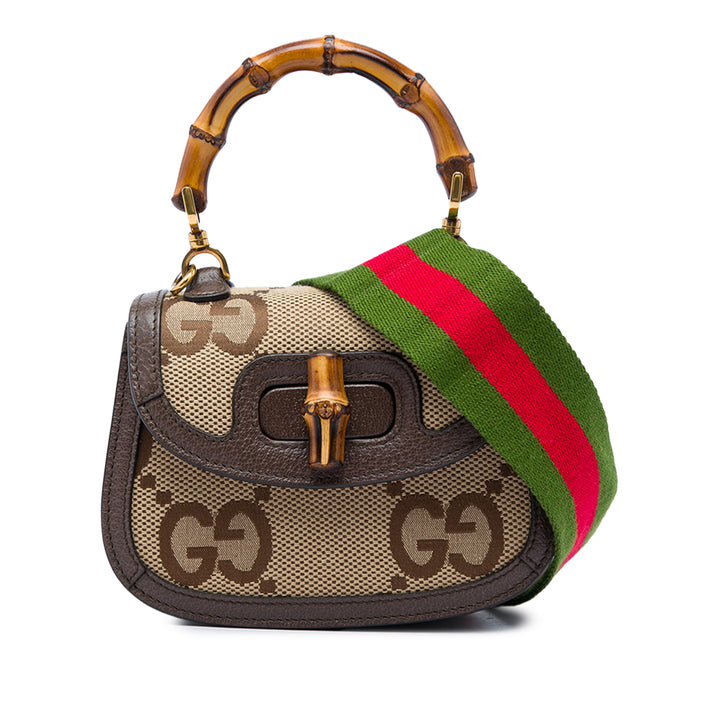 Gucci Sac à main GG 1947 Bamboo à Mini Beige – vue principale – GABY PARIS