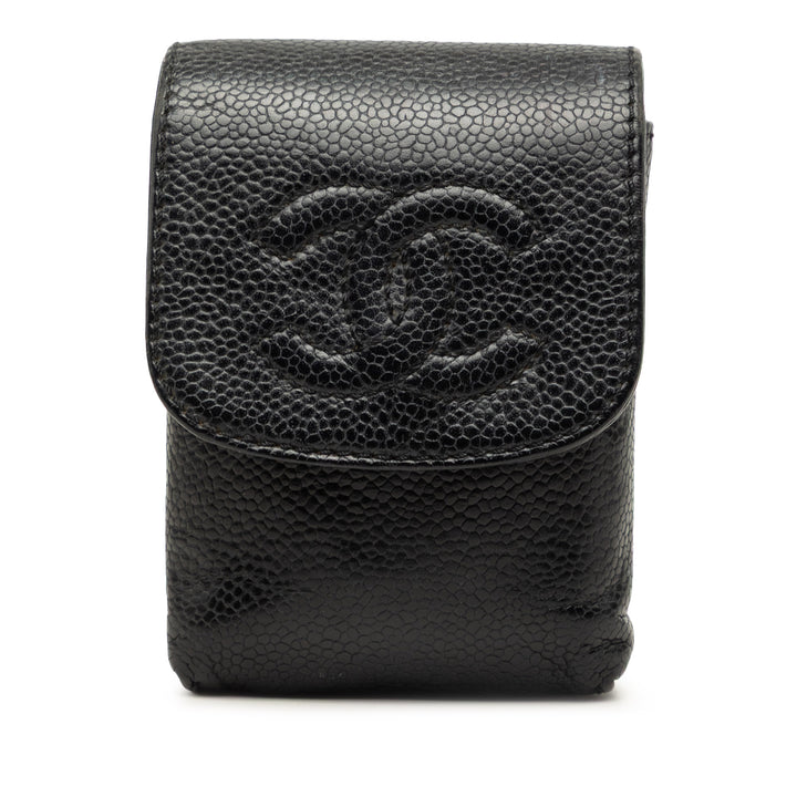 CC Cigarette Étui Cuir caviar Noir