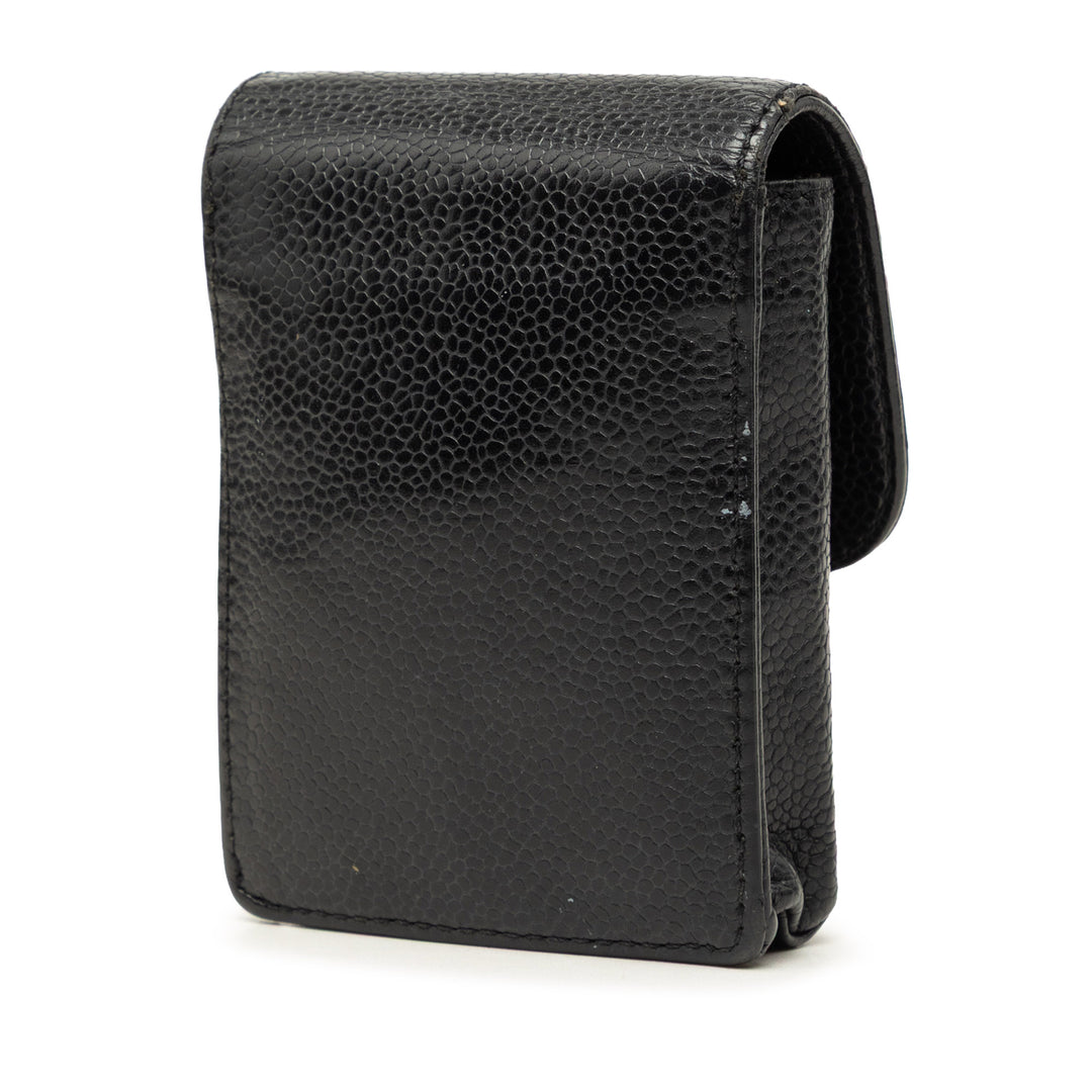 CC Cigarette Étui Cuir caviar Noir