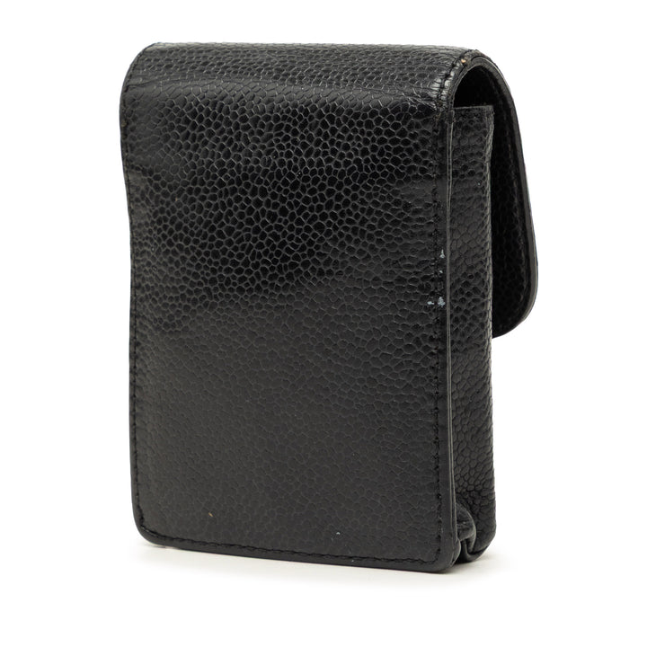 CC Cigarette Étui Cuir caviar Noir