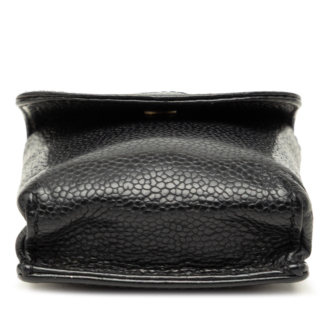CC Cigarette Étui Cuir caviar Noir