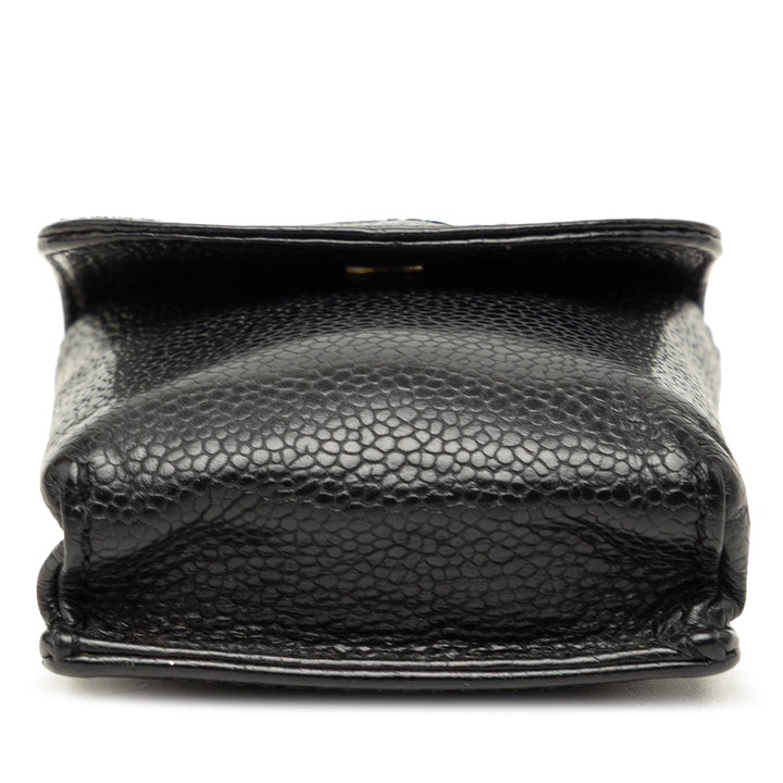 CC Cigarette Étui Cuir caviar Noir
