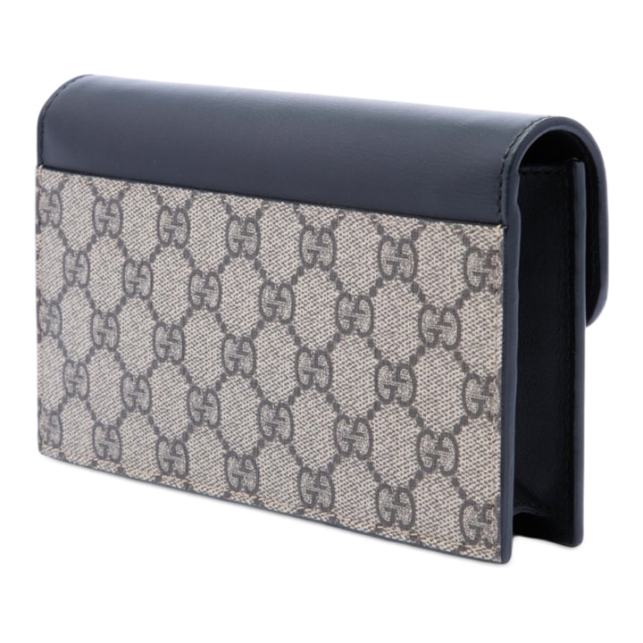 Peony Perley Wallet on Chain GG Supreme Beige
