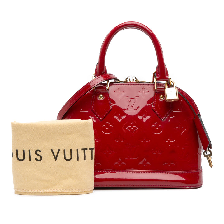 Louis Vuitton Monogram Vernis Alma BB Rouge