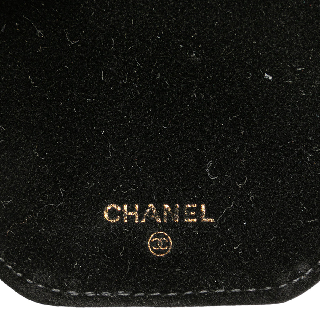 Chanel Caviar Round Travel Jewelry Étui Noir