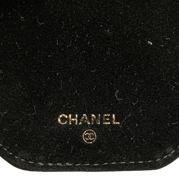 Chanel Caviar Round Travel Jewelry Étui Noir
