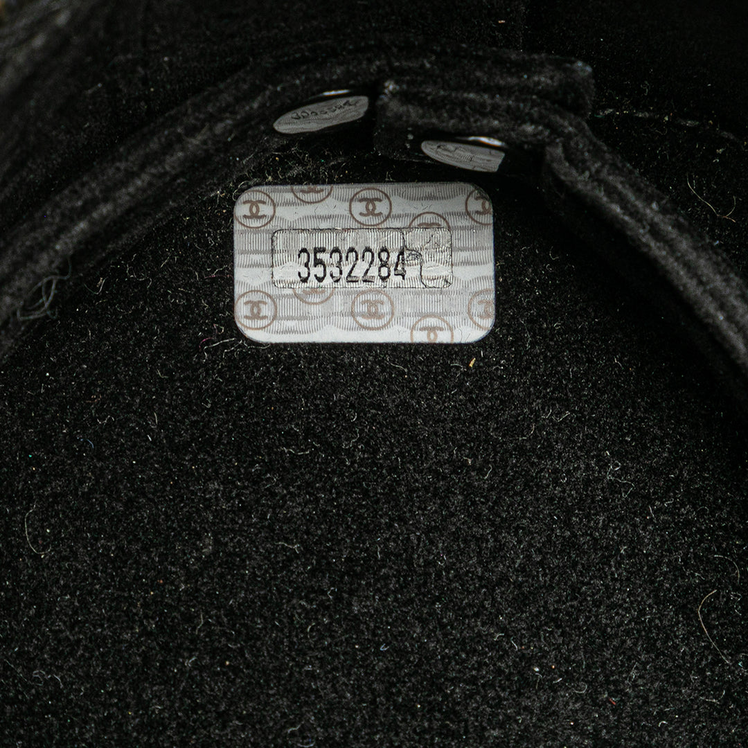 Chanel Caviar Round Travel Jewelry Étui Noir