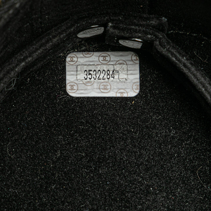 Chanel Caviar Round Travel Jewelry Étui Noir