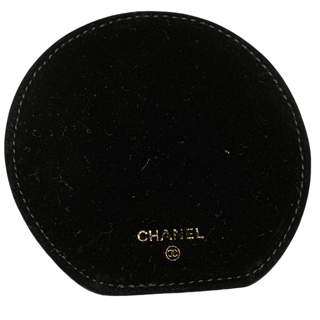 Chanel Caviar Round Travel Jewelry Étui Noir