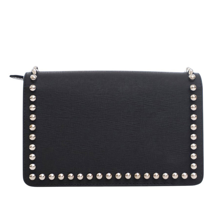Fendi Studded Cuir Karlito Wallet on Chain Noir