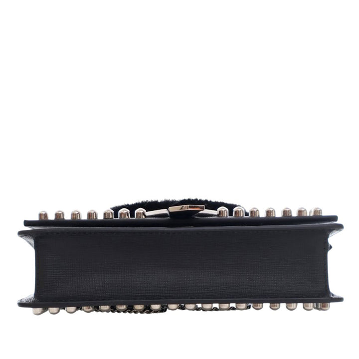 Fendi Studded Cuir Karlito Wallet on Chain Noir